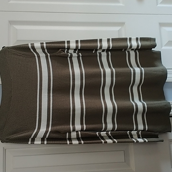 Talbot's Basket Weave Sweater - Stripe  L - Picture 10 of 15